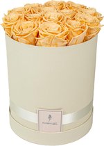 Flowerbox longlife rozen | WHITE | Large | Bloemenbox | Longlasting roses PEACH | Rozen | Roses | Flowers