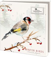 Kerstkaartenmapje met env, vierkant: Winter Birds, Michelle Dujardin, Vogelbescherming