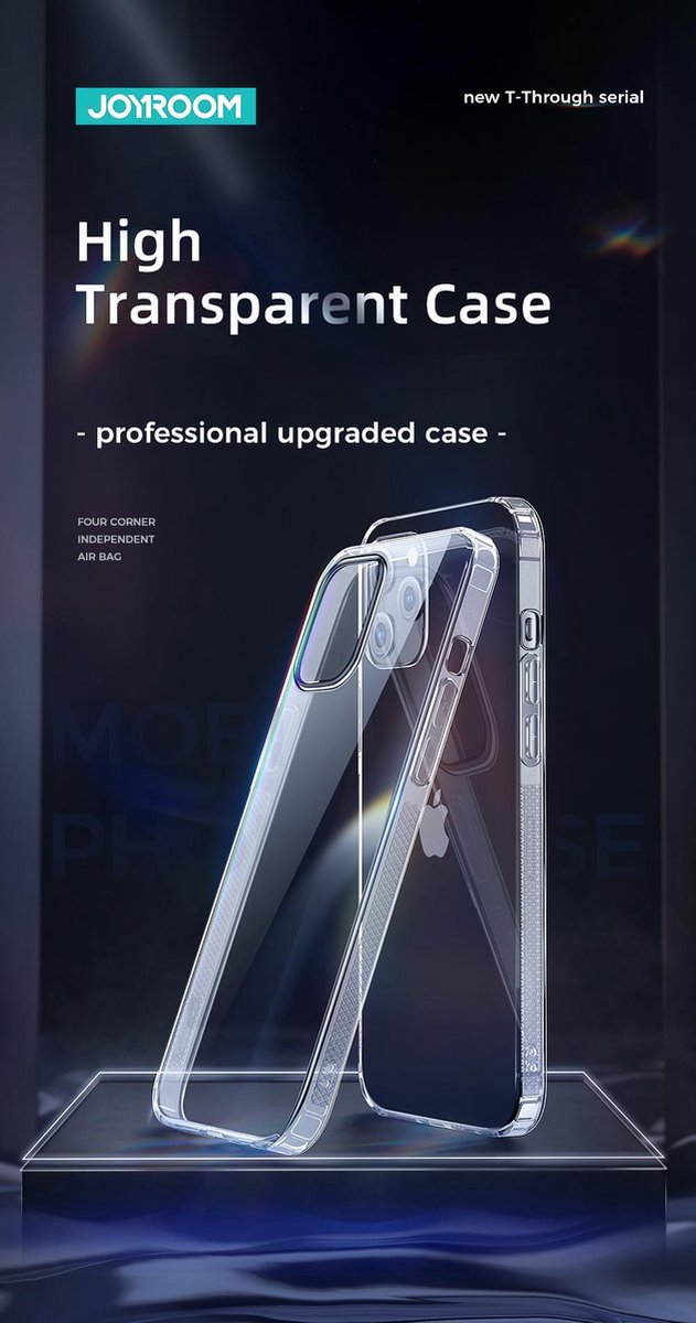 iPhone 12 Pro Max hoesje shockbestendig & volledig transparant - Anti Shock - High Impact - Back cover