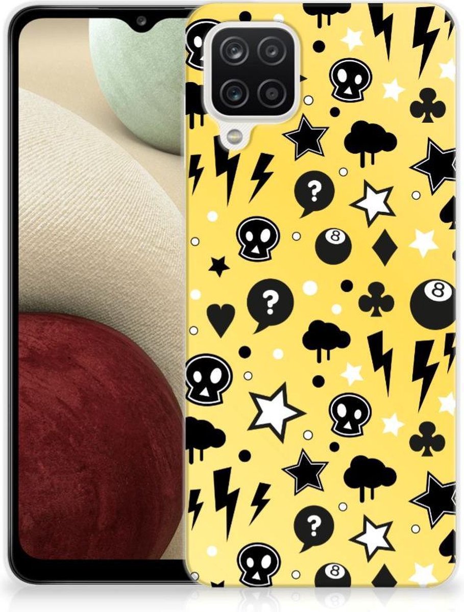 Silicone Back Case Samsung Galaxy A12 Punk Geel
