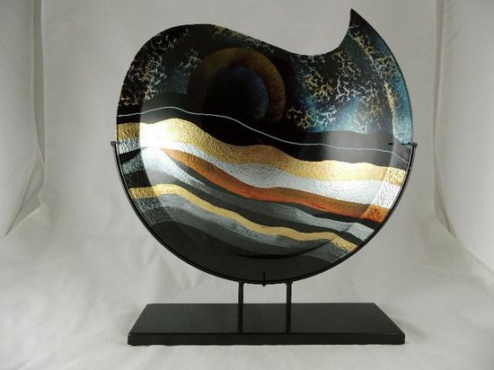Vase décoratif en verre sables 48cm - Fusion Glass - Vase décoratif en verre