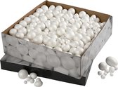 Ballen & Eieren, afm 1,5-6,1 cm, wit, 550 stuk/ 1 doos