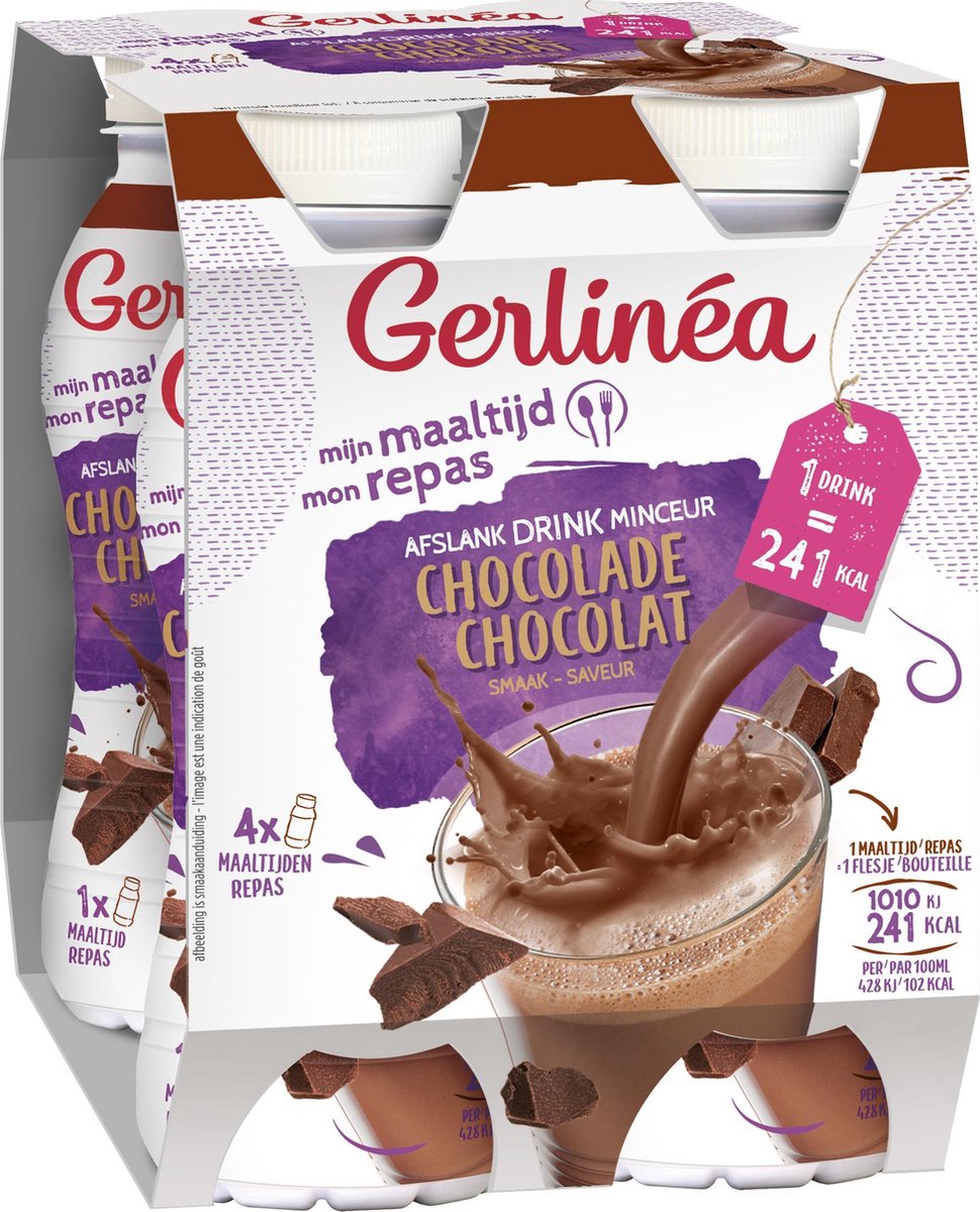 Goedkoopste Gerlinea - Drinkmaaltijd - Chocolade - 4 x 236ml
