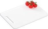 Kunststof snijplank wit 25 x 37 cm - Keukenbenodigdheden - Witte plastic snijplanken
