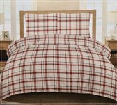 Luxe Flanel dekbedovertrek 240 x 220 cm Burby Red