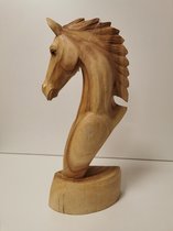 Paardenhoofd - Hout - 40cm.