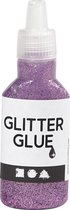 Glitterlijm. paars. 25 ml/ 1 fles