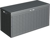 MaxxGarden Kussenbox - opbergbox voor kussens - 320L - 120x45x60cm Antraciet - wavy design