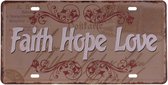 Amerikaans nummerbord - Faith Hope Love