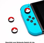 Gadgetpoint | Nintendo switch & Lite | Gaming Thumbsticks | Thumb Grips | Thumb Sticks | 1 Set = 2 Thumbgrips | Pokemon Pokeballs | Rood