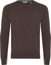 Tresanti Heren Pullover Ronde Hals Bruin Regular Fit - L