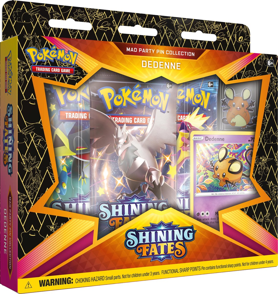 Pokémon Shining Fates Mad Party Pin Box - Dedenne - Pokémon Kaarten - Pokémon