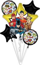 Amscan Folieballonnen Justice League Junior Zwart/geel 5-delig