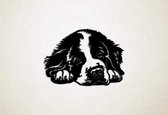 Wanddecoratie - Hond - Sint Bernard 2 - XS - 21x29cm - Zwart - muurdecoratie - Line Art