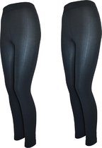 Dames Thermo Legging 2-Pack - Zwart - Maat S/L (36-44)