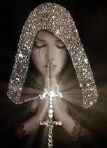 Praying Woman -  Schilderij - Diamond painting pakket- 50X30CM - HQ Diamond Painting - VOLLEDIG dekkend - Diamant Schilderen - voor Volwassenen – Vierkant – religie – God - Bijbel