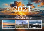 Kalender Hollandse kust - Maandkalender 2021 - 12 foto's van strand, zee en duinen - wandkalender met weeknummers