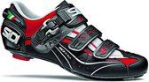 Sidi Genius 6.6 - Fietsschoenen - Carbon - Rood/Zwart/Wit - Maat 48