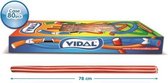 Vidal Kabels Rood/ Wit 78 cm/ 75gr - 80 Stuks