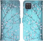 iMoshion Design Softcase Book Case Samsung Galaxy A12 hoesje - Bloesem