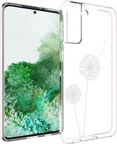 iMoshion Design voor de Samsung Galaxy S21 Plus hoesje - Paardenbloem - Wit