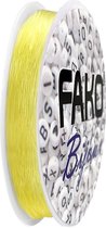 Fako Bijoux® - Elastisch Nylon Draad - Rijgdraad - Sieraden Maken - 0.6mm - 9 Meter - Geel
