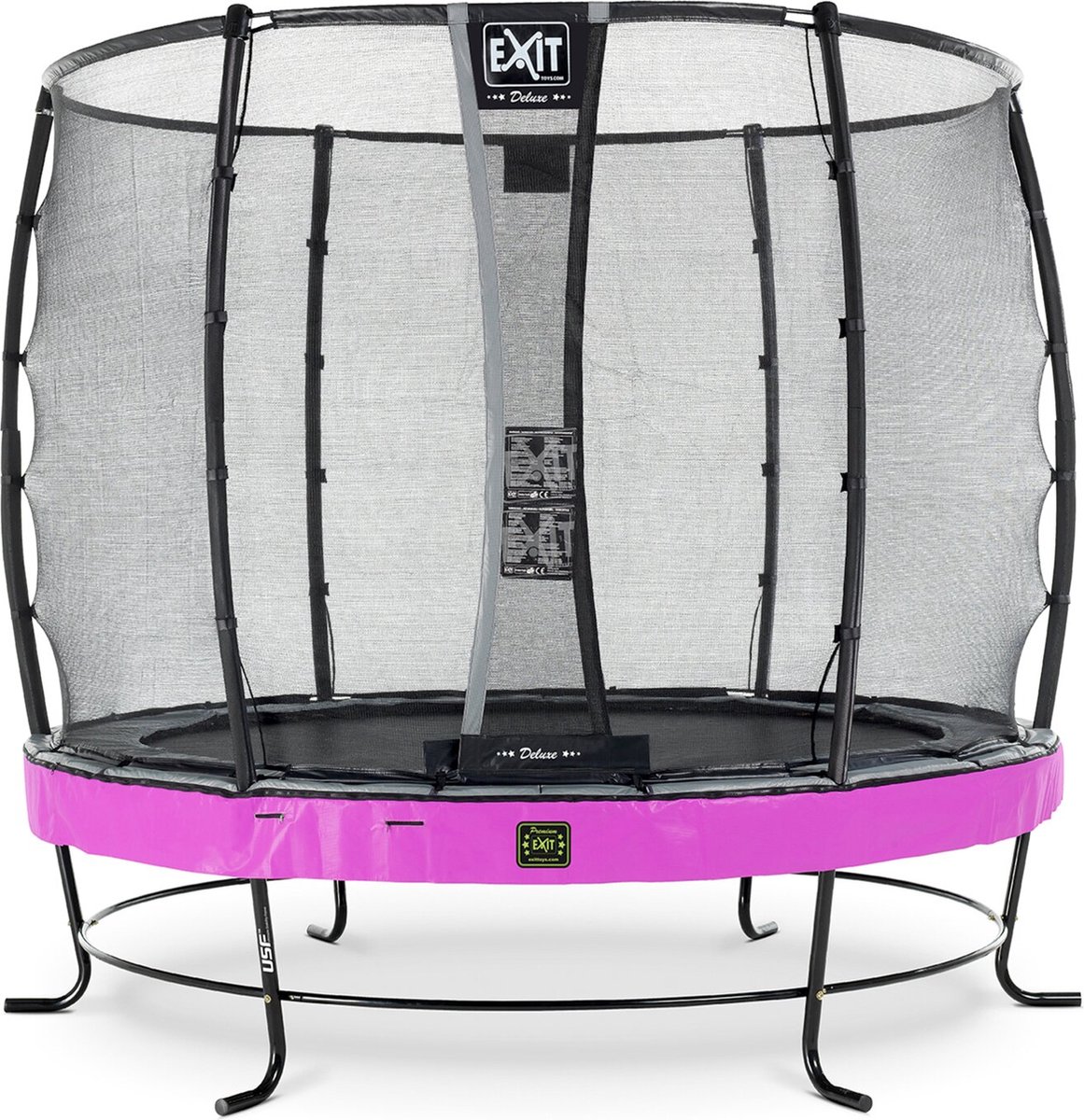 EXIT Elegant Premium trampoline ø253cm met Deluxe veiligheidsnet - paars