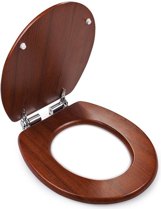 scherp Middelen Gepolijst Toiletbril, toilet zitting, softclose, wc bril, hout | bol.com