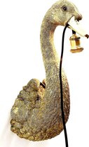 Wandlamp - Dierenlamp Gouden Zwaan