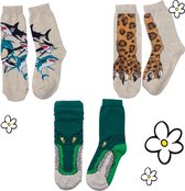 Nature Planet -kindersokken - set van 4 paar toffe sokken (100% Oeko-tex gecertificeerd) maat 23-28