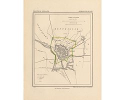 Historische kaart, plattegrond van gemeente Hulst in Zeeland uit 1867 door Kuyper van Kaartcadeau.com