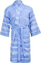 I2T Hamam badjas zonder Capuchon - Blauw - S/M