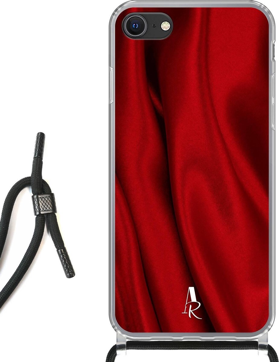 iPhone 7 hoesje met koord - Crimson Satin