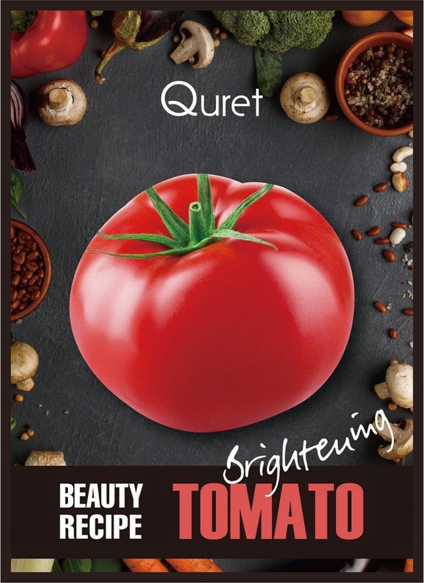 Quret - Beauty Recipe Mask Brightening rozjaśniająca maska w płachcie Pomidor 25g