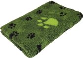 2 Stuks - Vetbed - Dierenmat - Dierenkleed - Benchkleed - Groen met 3 Kleuren. Grote Voetprint Latex Anti Slip 75 x 50 cm - Machine wasbaar