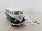 Kinsmart - Die Cast model - VW Bulli Bus – Groen – met Pull-back mechanisme