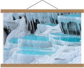 Schoolplaat – IJsrotsen - 60x40cm Foto op Textielposter (Wanddecoratie op Schoolplaat)