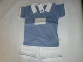 Noukie's - Zomer pyjama blauw -  Polo -  Nouky beer - 3 jaar 98