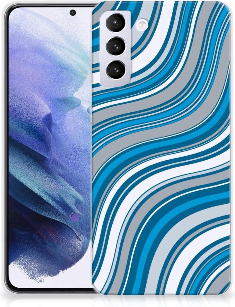 Samsung Galaxy S21 Plus TPU bumper Waves Blue