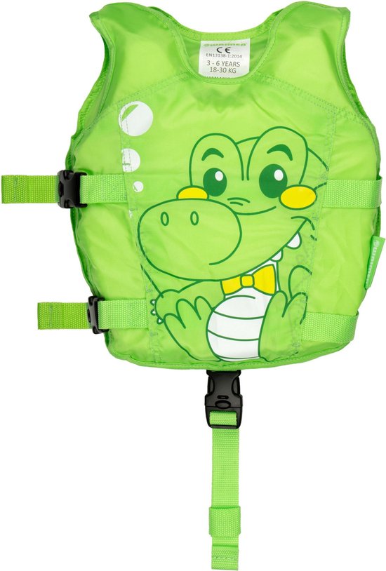Waimea Zwemvest Dier - 3-6 Jaar - 19-30 kg - Groen - Verstelbaar Drijfvest
