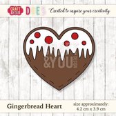 CW024 Die Gingerbread Heart