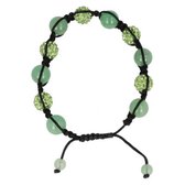 Ruben Robijn Aventurijn groen glitter shamballa armband