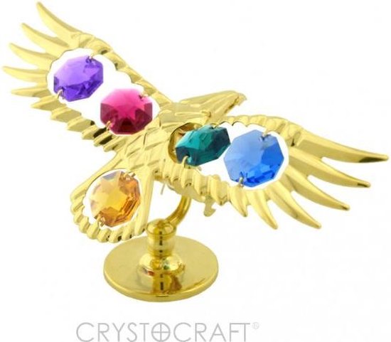 Aigle (couleur) orné de cristaux Swarovski® plaqué or 24 carats | bol