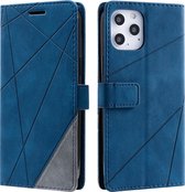 Book Case Apple iPhone 12 Pro Max | Hoogwaardig PU Leren Hoesje | Lederen Wallet Case | Luxe Uitstraling | Telefoonhoesje | Pasjeshouder | Portemonnee | Blauw