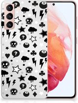 Telefoonhoesje Samsung Galaxy S21 Silicone Back Cover Silver Punk