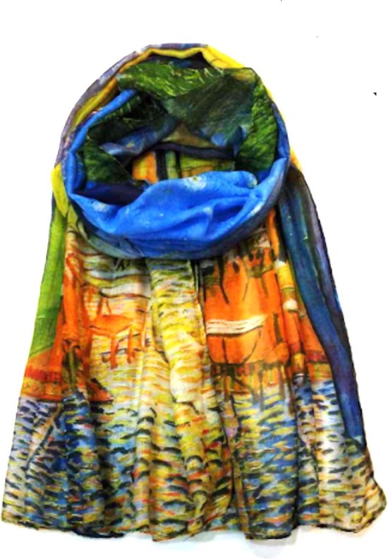 HH - sjaal dames - sjaals - kunst - van gogh - sjaals - sjaal katoen bol.com