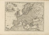 Poster Historische Kaart Europa - 1669 - Large 50x70 - Plattegrond - Minerva en Apollo