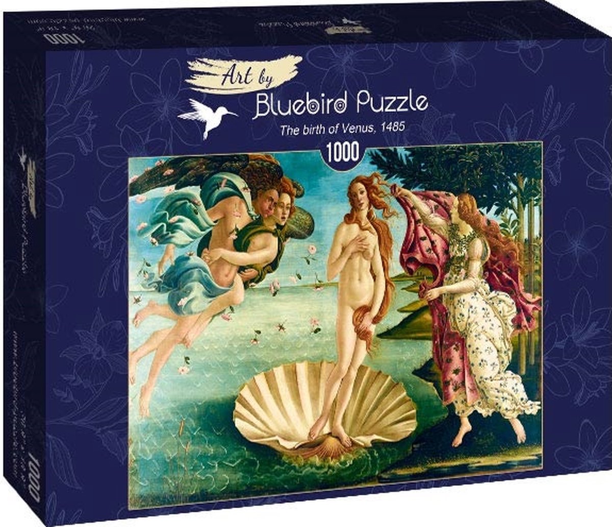 Botticelli - De geboorte van Venus 1485  (1000 stukjes, kunst puzzel)