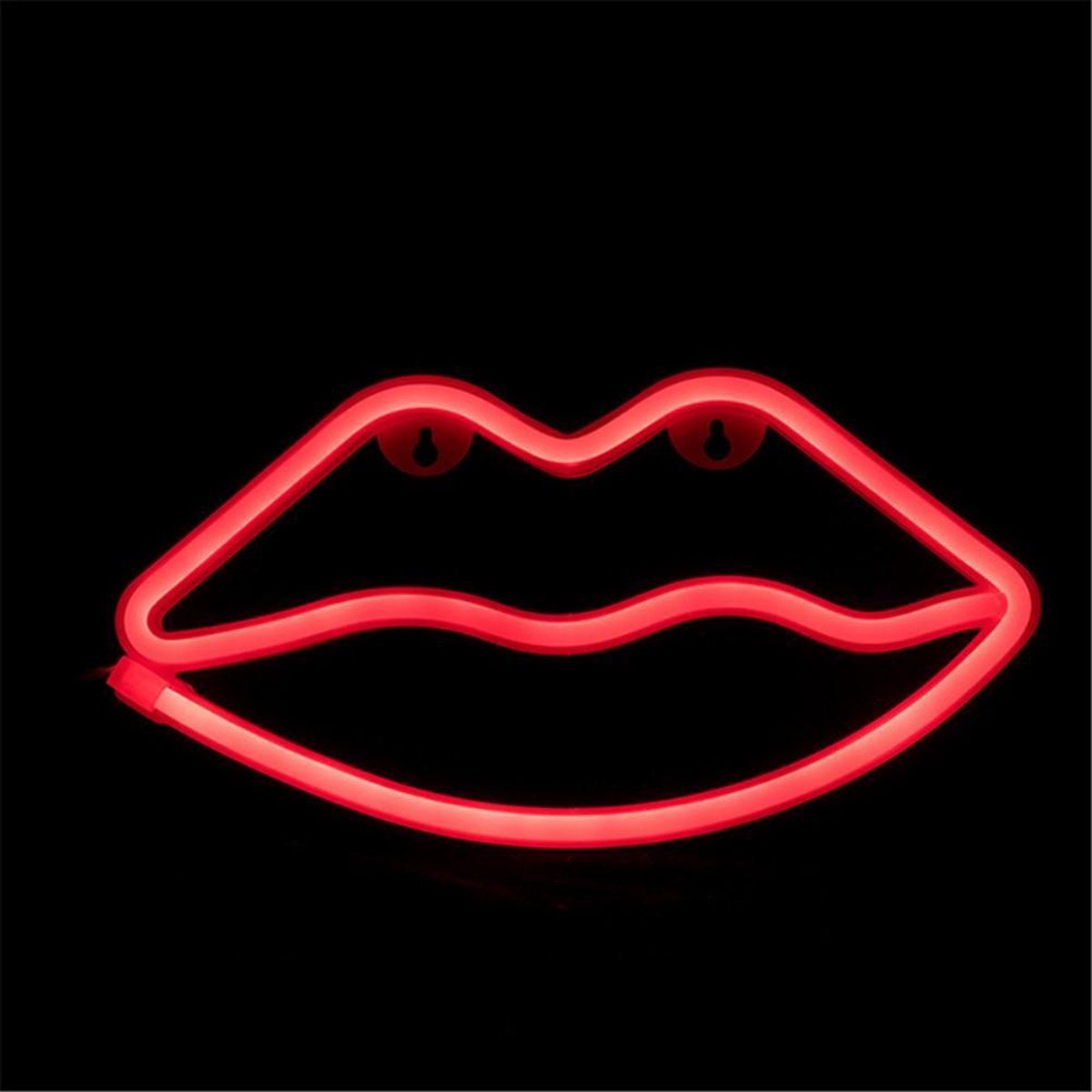 Lamp lippen mond rood led verlichting neon look lips | bol.com