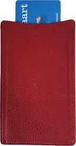 Creditcardhouder Leer - Rood - Donkerrood - Pasjesmapje - OV kaarthouder - Pasjeshoes